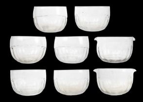 A set of six 19th century glass finger bowls.