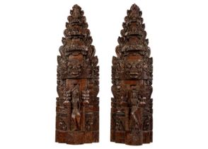Two Balinese hardwood carvings, mid 20th century.