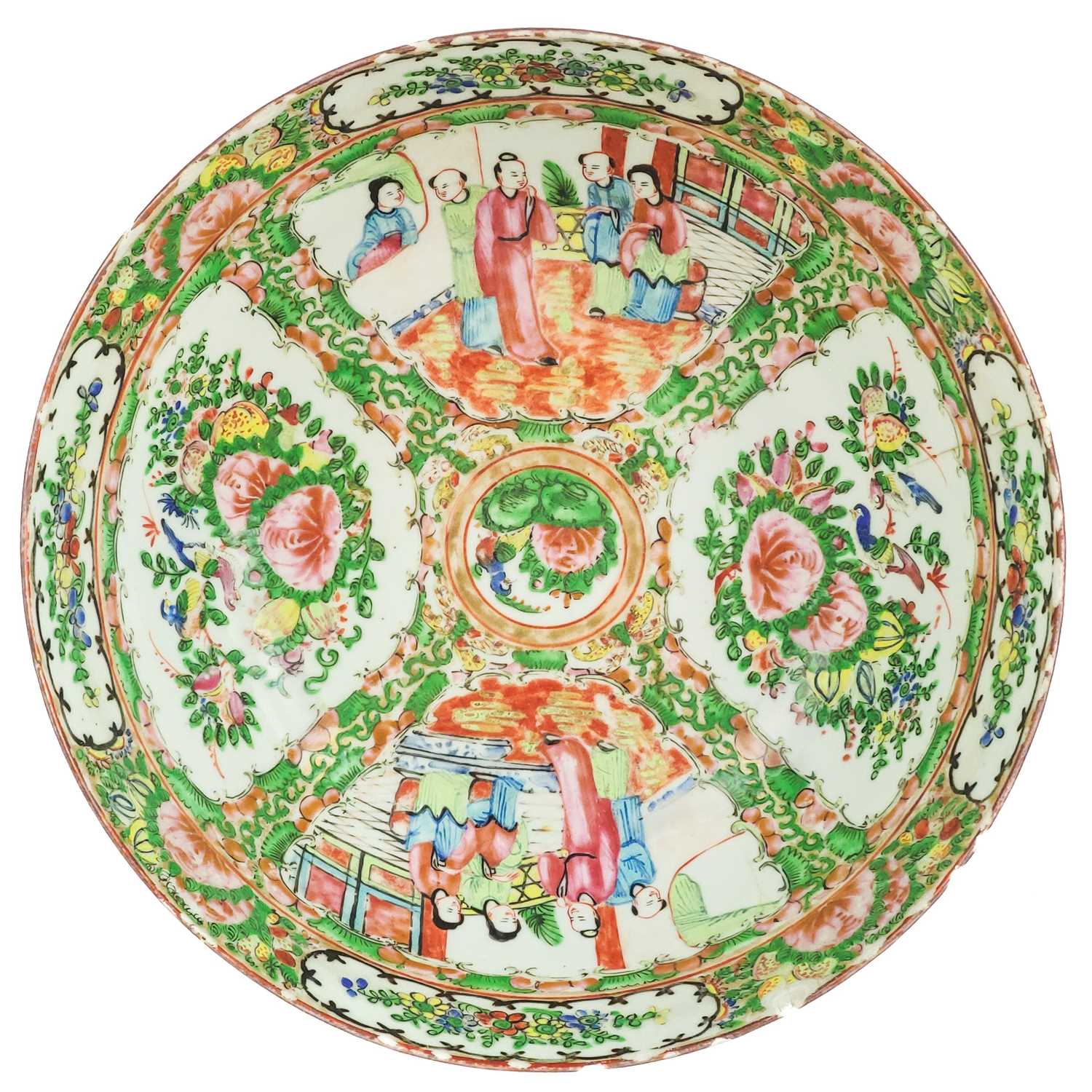 A Chinese Canton porcelain bowl, 20th century.