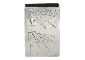 A Chinese silver matchbox holder, stamped C.J, circa 1900.