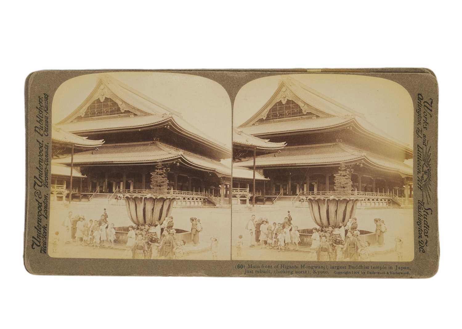 One hundred and two stereoviews of Japan, early 20th century. - Image 7 of 8