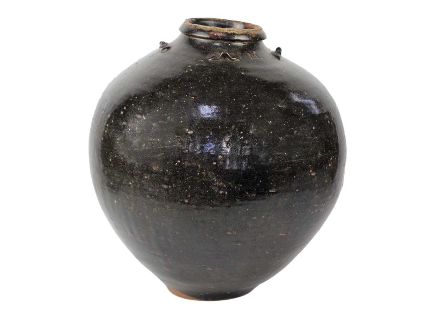 A Chinese martaban ovoid tapering jar, Ming Dynasty, - Image 5 of 9