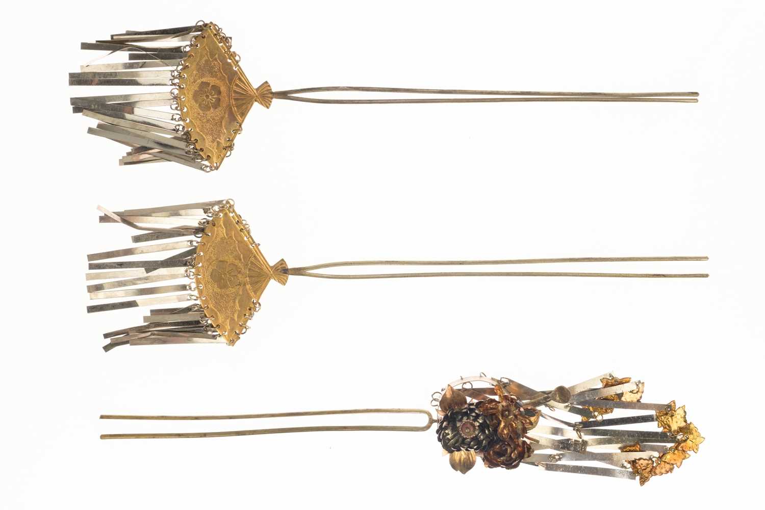 Fifteen various Japanese metal kanzashi, 19th/20th century. - Image 2 of 6