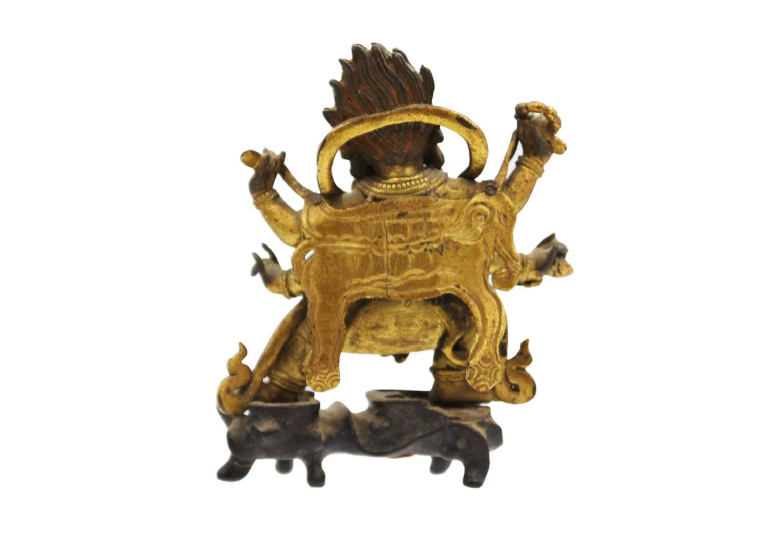 A Sino-Tibetan gilt bronze figure of Mahakala, 18th/19th century. - Image 3 of 22