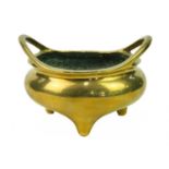 A Chinese polished bronze censer, 18th/19th century.