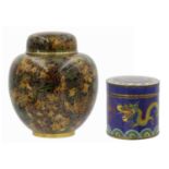 A Chinese cloisonne circular jar and cover, late 19th century.