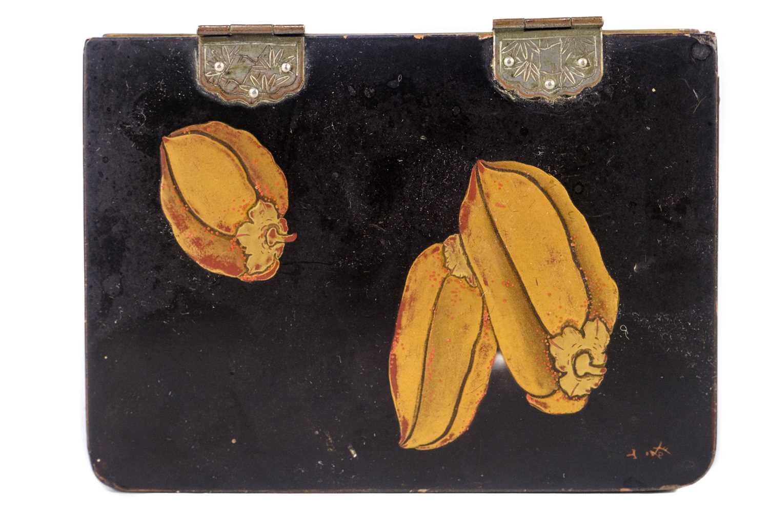 Two Japanese black lacquer hinged boxes, Meiji period. - Image 3 of 7