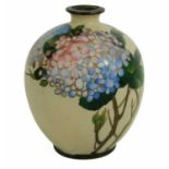 A Japanese ginbari vase, Meiji period.