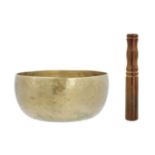 A Tibetan polished bronze singing bowl.