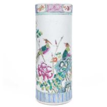 A Chinese famille rose porcelain sleeve vase, circa 1900.