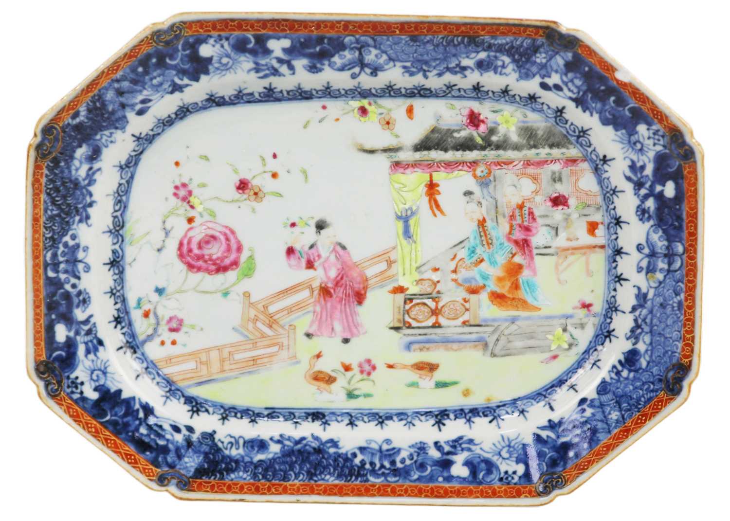 A set of five Chinese export porcelain meat dishes, Qianlong period, 18th century. - Image 6 of 14