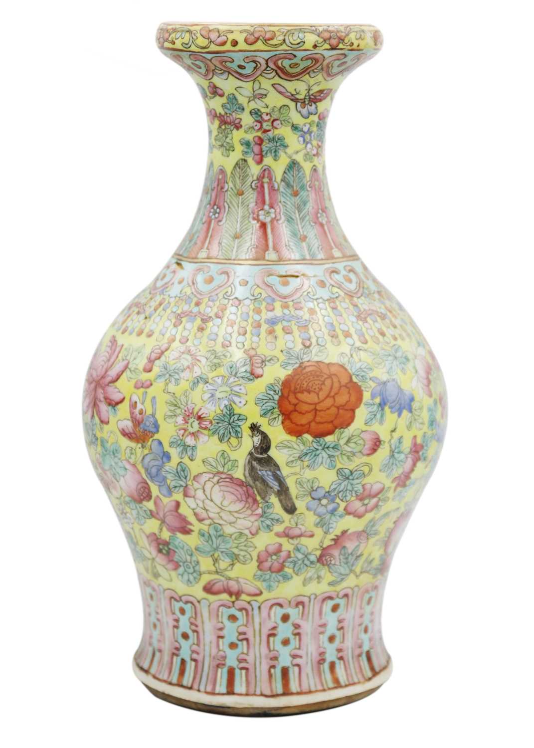 A Chinese famille juan porcelain vase, Tongzhi mark and period. (1861-1874) - Image 2 of 7
