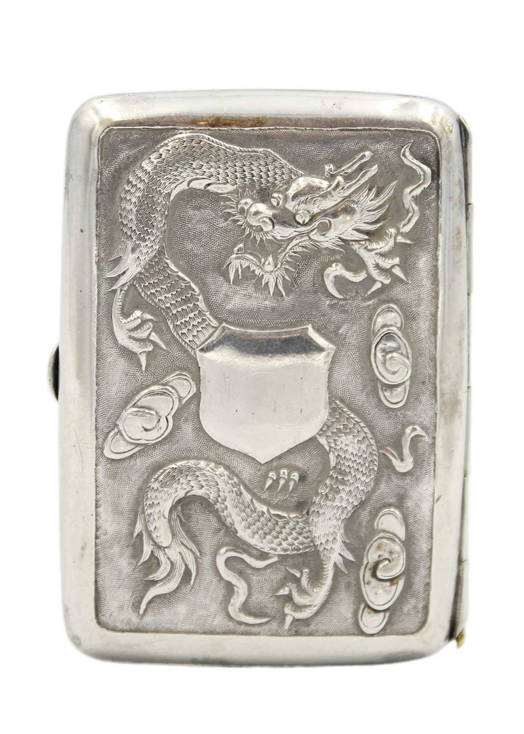 A Chinese silver cigarette case, early 20th century. - Image 2 of 3