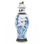 A Chinese crackle glaze porcelain vase, late 19th century.