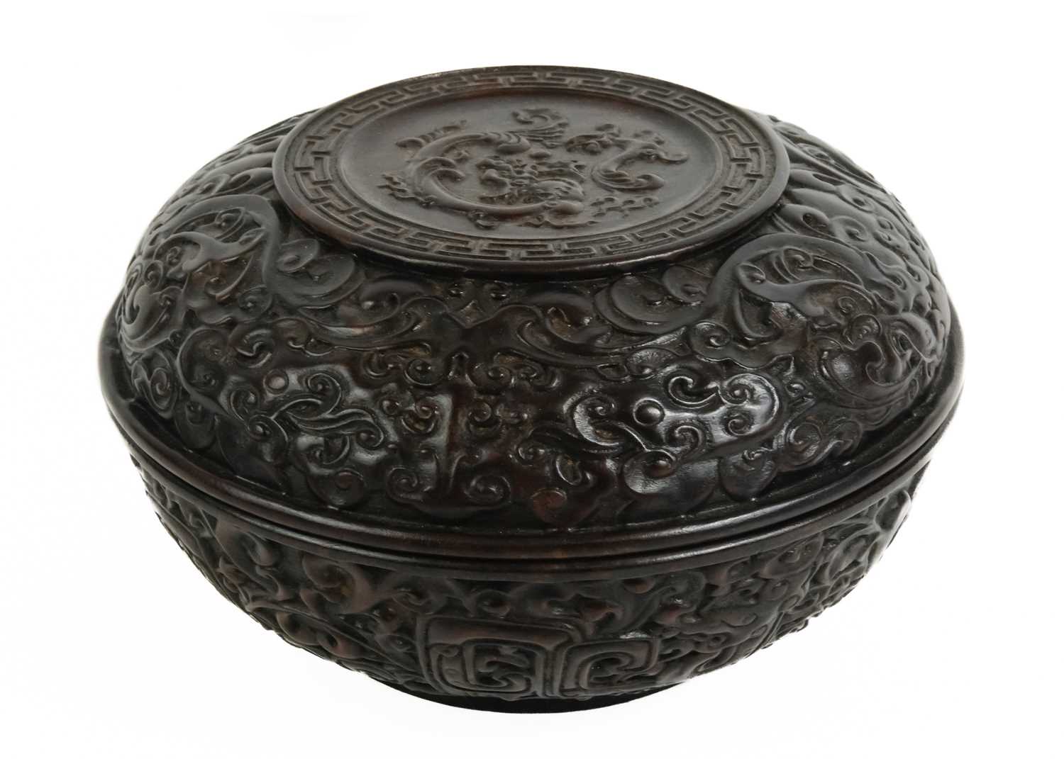 A Chinese hardwood sweetmeat box and cover, circa 1900. - Image 5 of 27