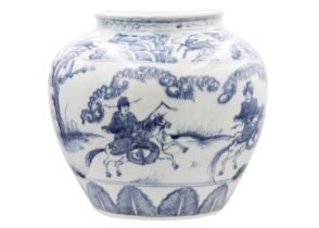 A Chinese blue and white porcelain vase, 20th century.