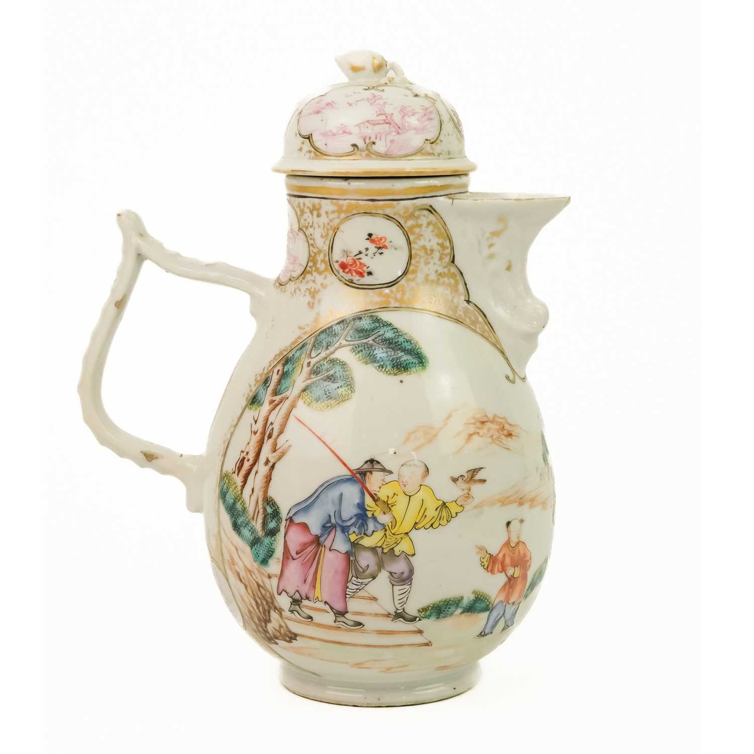 A Chinese export porcelain coffee pot and cover, Qianlong period. - Image 5 of 13