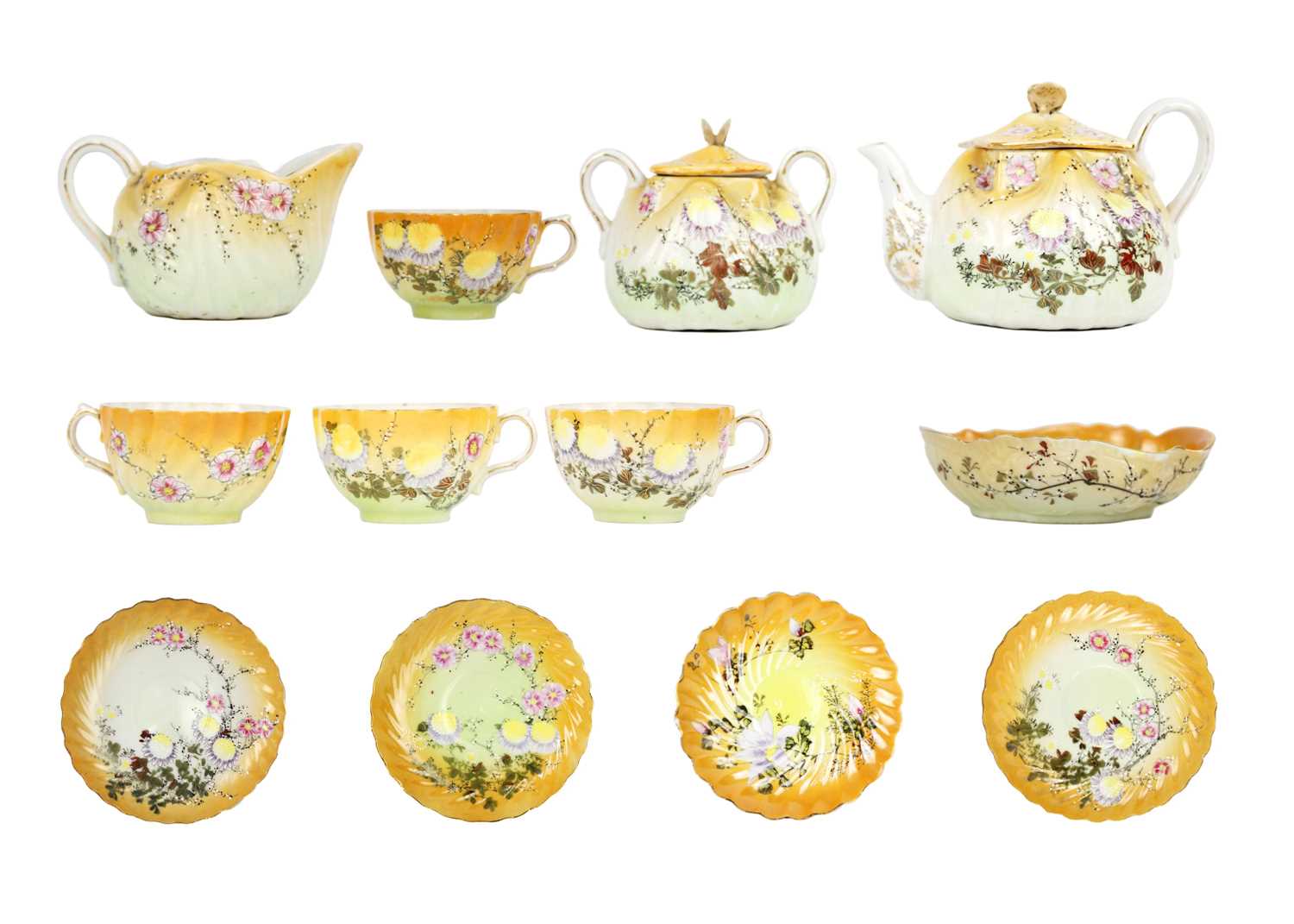 A Japanese porcelain tea service, early 20th century.