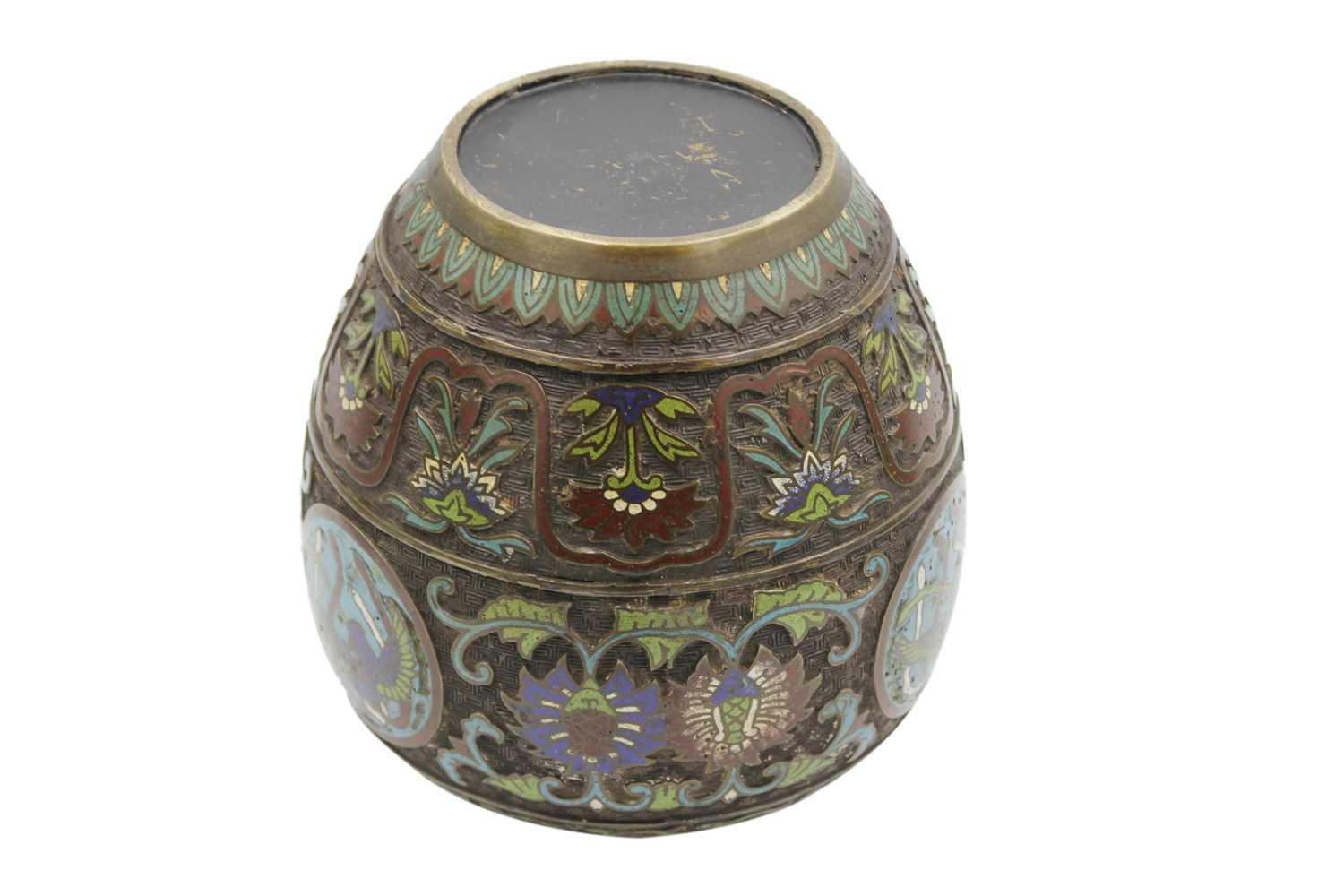 A Chinese bronze and champleve ginger jar and cover, 20th century. - Image 4 of 4