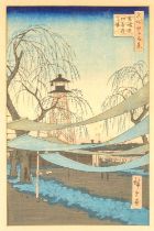 After Utagawa Hiroshige, (1797-1858) Japanese woodblock print.