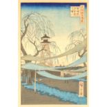 After Utagawa Hiroshige, (1797-1858) Japanese woodblock print.