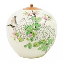 A Chinese globular porcelain vase, early-mid 20th century.