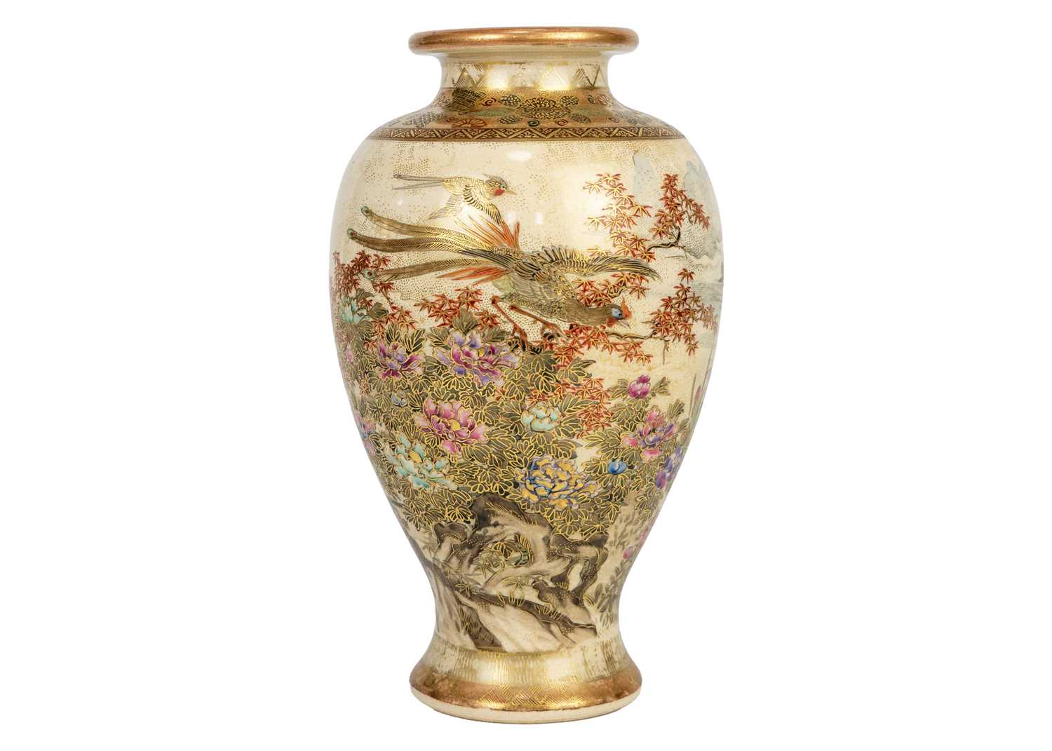 A Japanese Satsuma vase, Meiji period.