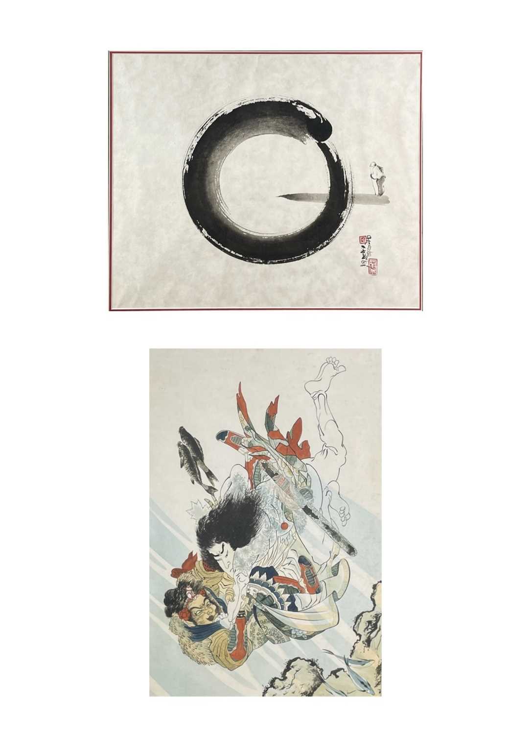 A Chinese Contemporary painting of a single figure.