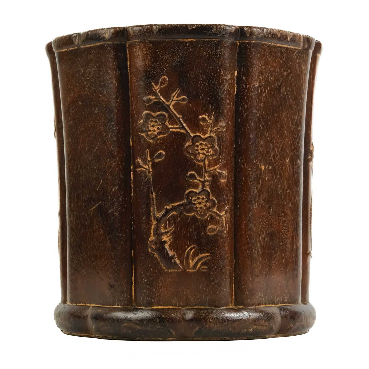 A Chinese hardwood bitong (brush pot), 19th century. - Image 4 of 19