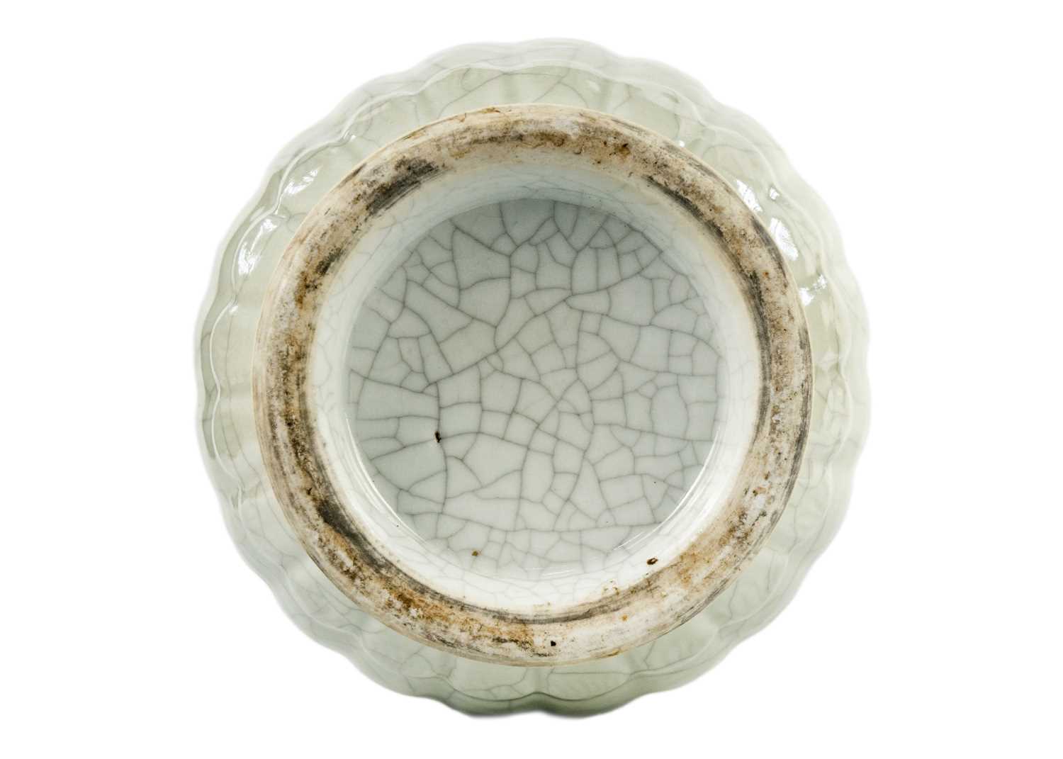 A Chinese crackle glazed celadon vase, 19th century. - Image 5 of 7