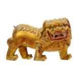 A Chinese carved giltwood dog of fo, 19th century