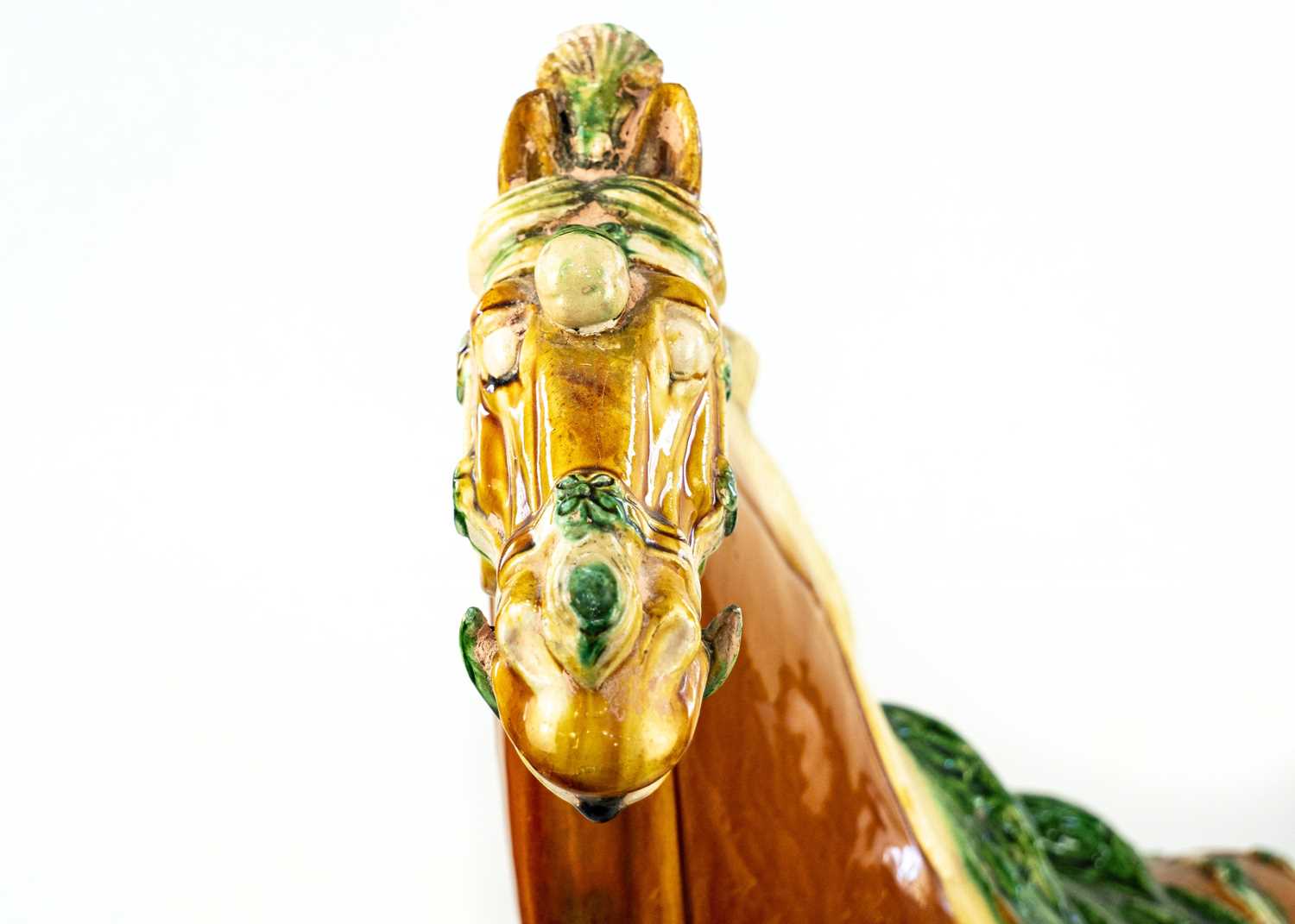 A large Chinese Tang style sancai model of a horse. - Image 7 of 13