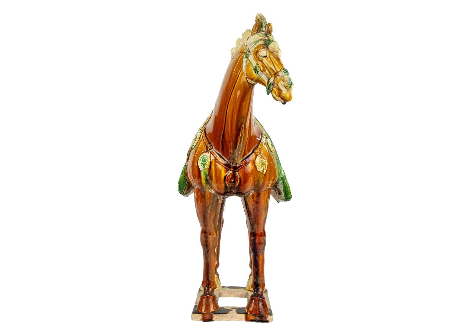 A large Chinese Tang style sancai model of a horse. - Image 2 of 13