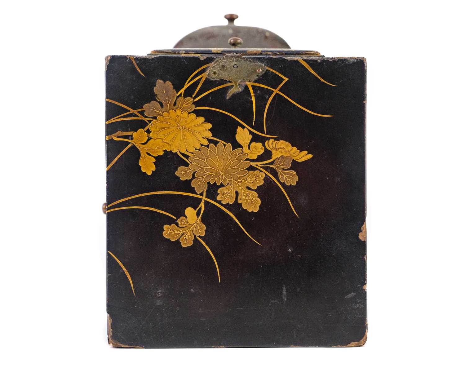 A Japanese black lacquer Tabakobon (smoking box), Meiji period. - Image 4 of 6