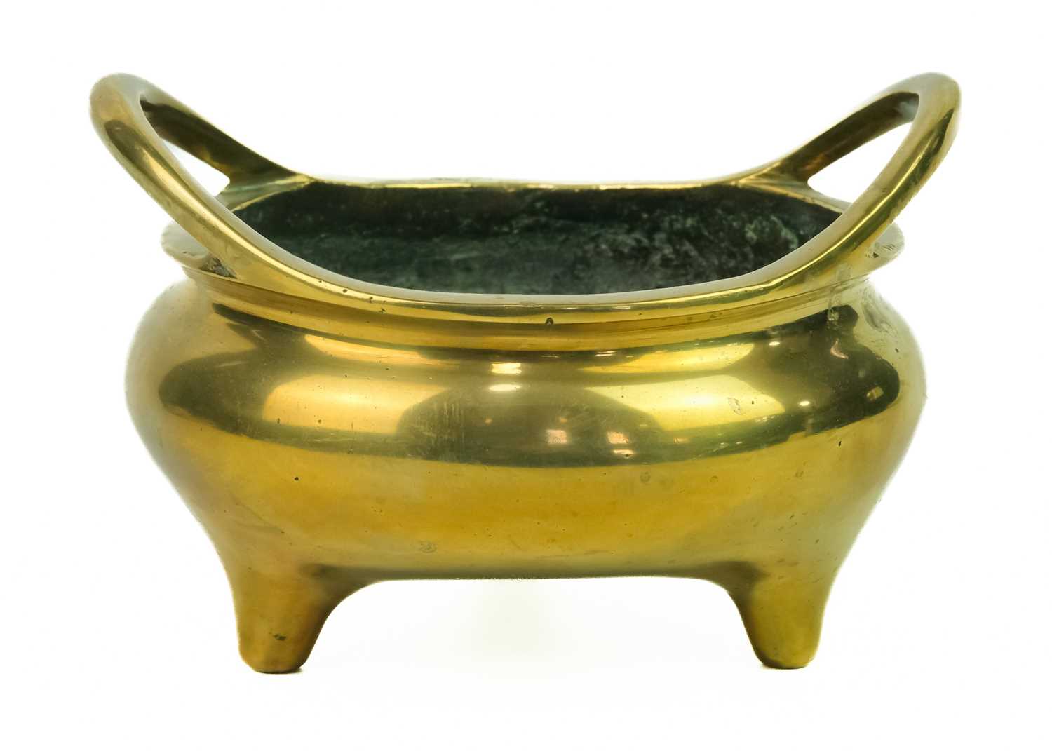 A Chinese polished bronze censer, 18th/19th century. - Image 2 of 5