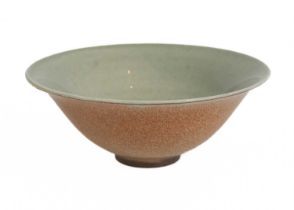 A Chinese celadon glazed tea bowl,