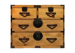 A Japanese Tansu chest, early 20th century.