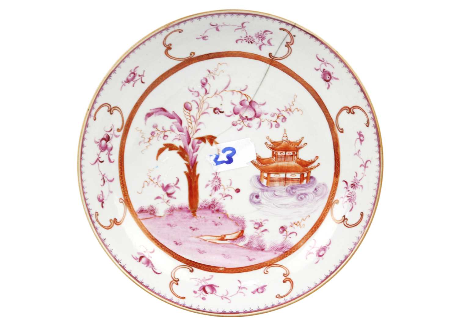 Two Chinese Imari porcelain plates, 18th century. - Image 6 of 9