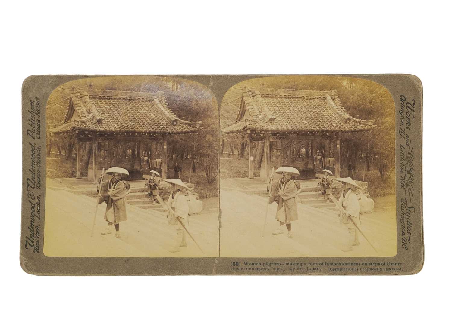 One hundred and two stereoviews of Japan, early 20th century. - Image 4 of 8