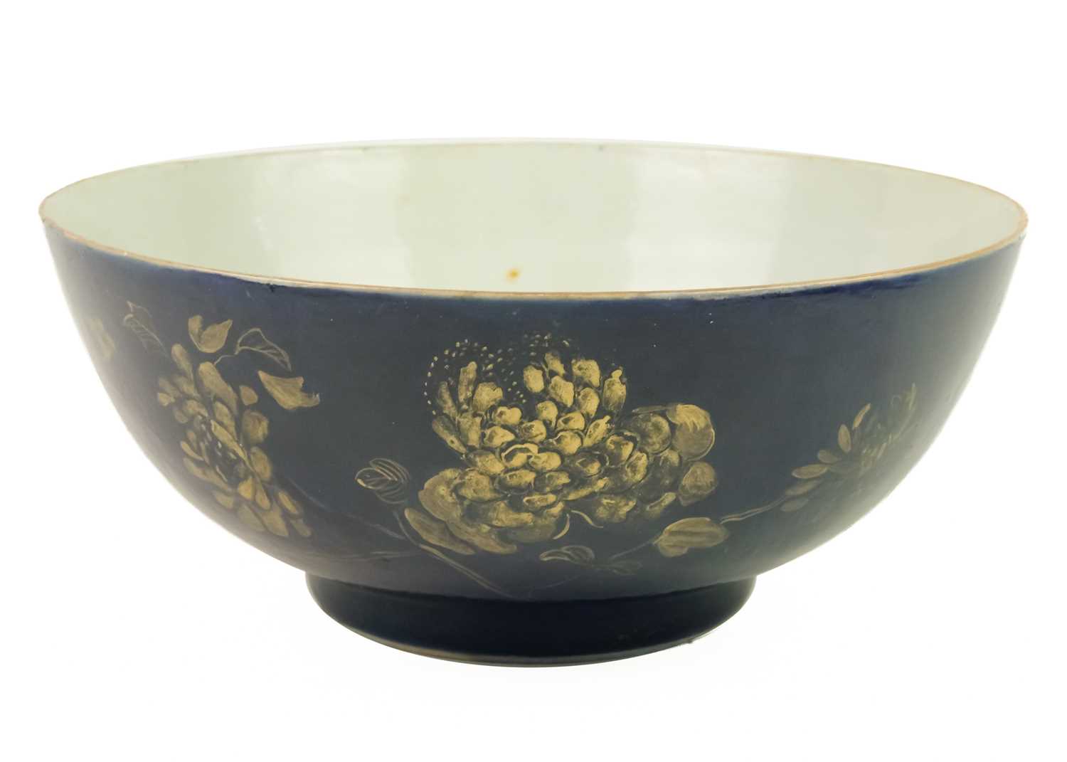 A Chinese blue-ground porcelain punch bowl, Qianlong period. - Image 5 of 9