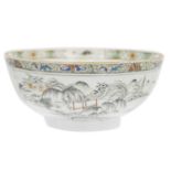 A Chinese porcelain bowl, Qianlong period.
