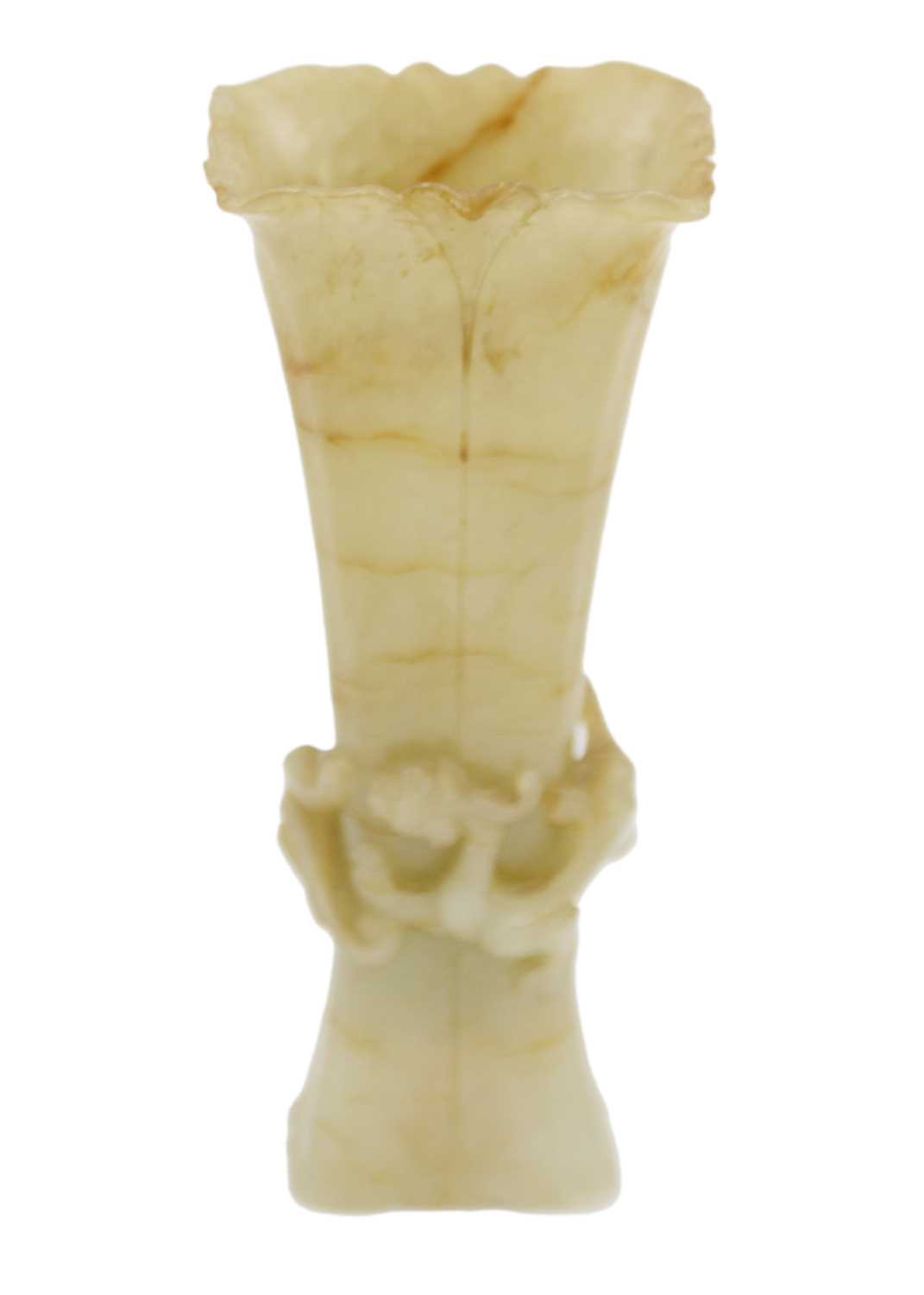A Chinese pale green jade Gu vase, early Qing Dynasty. - Image 4 of 25