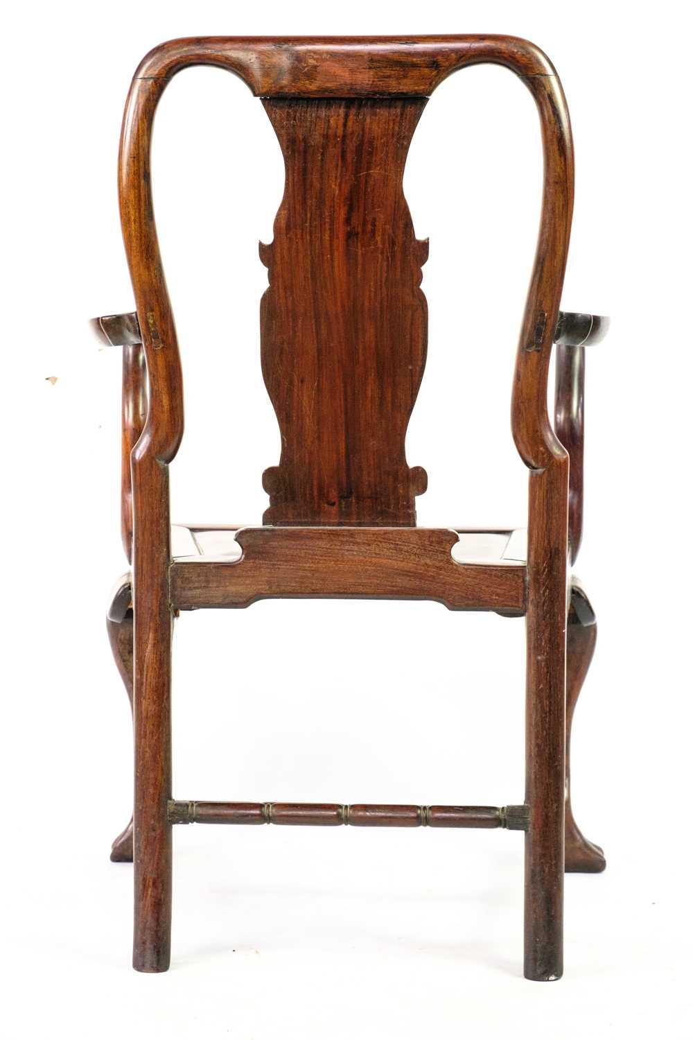 A set of four Chinese export dining chairs, late 19th century. - Image 8 of 9