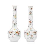 A pair of Japanese porcelain vases, Meiji period.