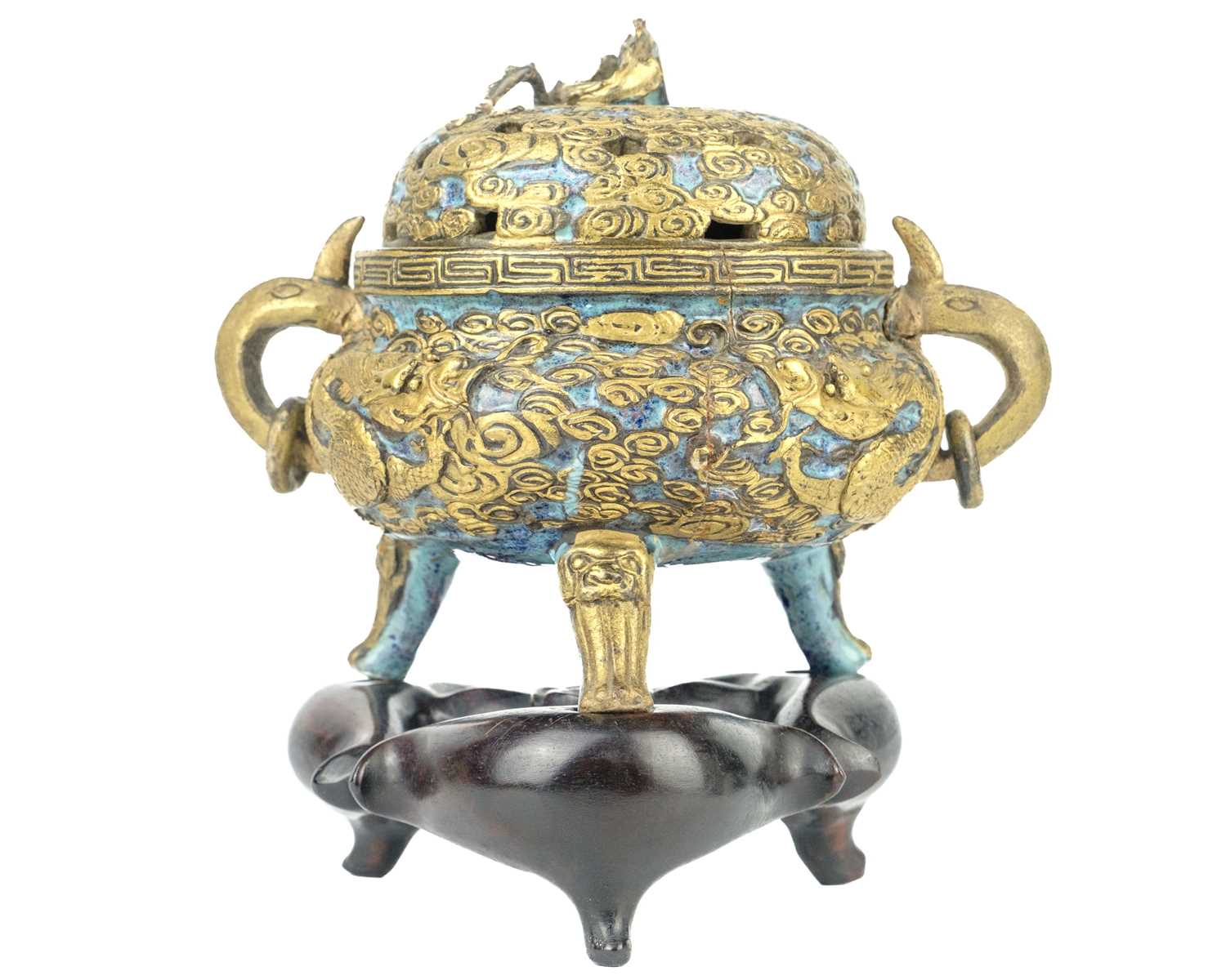 A rare Chinese porcelain censer, Qianlong mark and period.