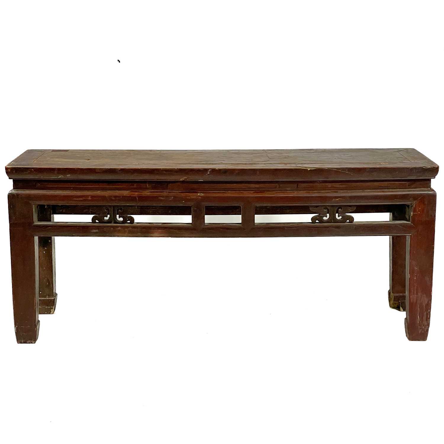 Two similar Chinese hardwood centre tables - Image 2 of 5