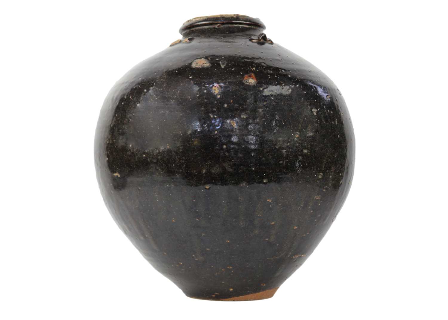 A Chinese martaban ovoid tapering jar, Ming Dynasty, - Image 3 of 9