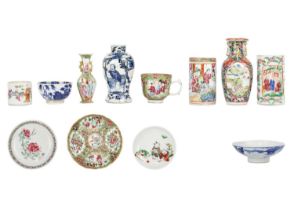 A quantity of Chinese Canton and other porcelain items, 19th century.