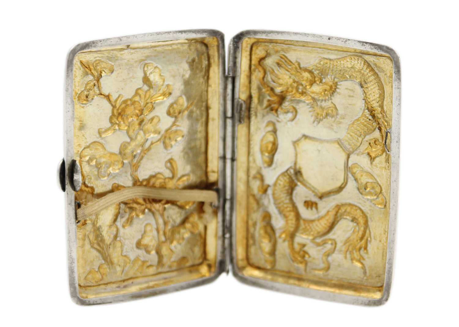 A Chinese silver cigarette case, early 20th century. - Image 3 of 3