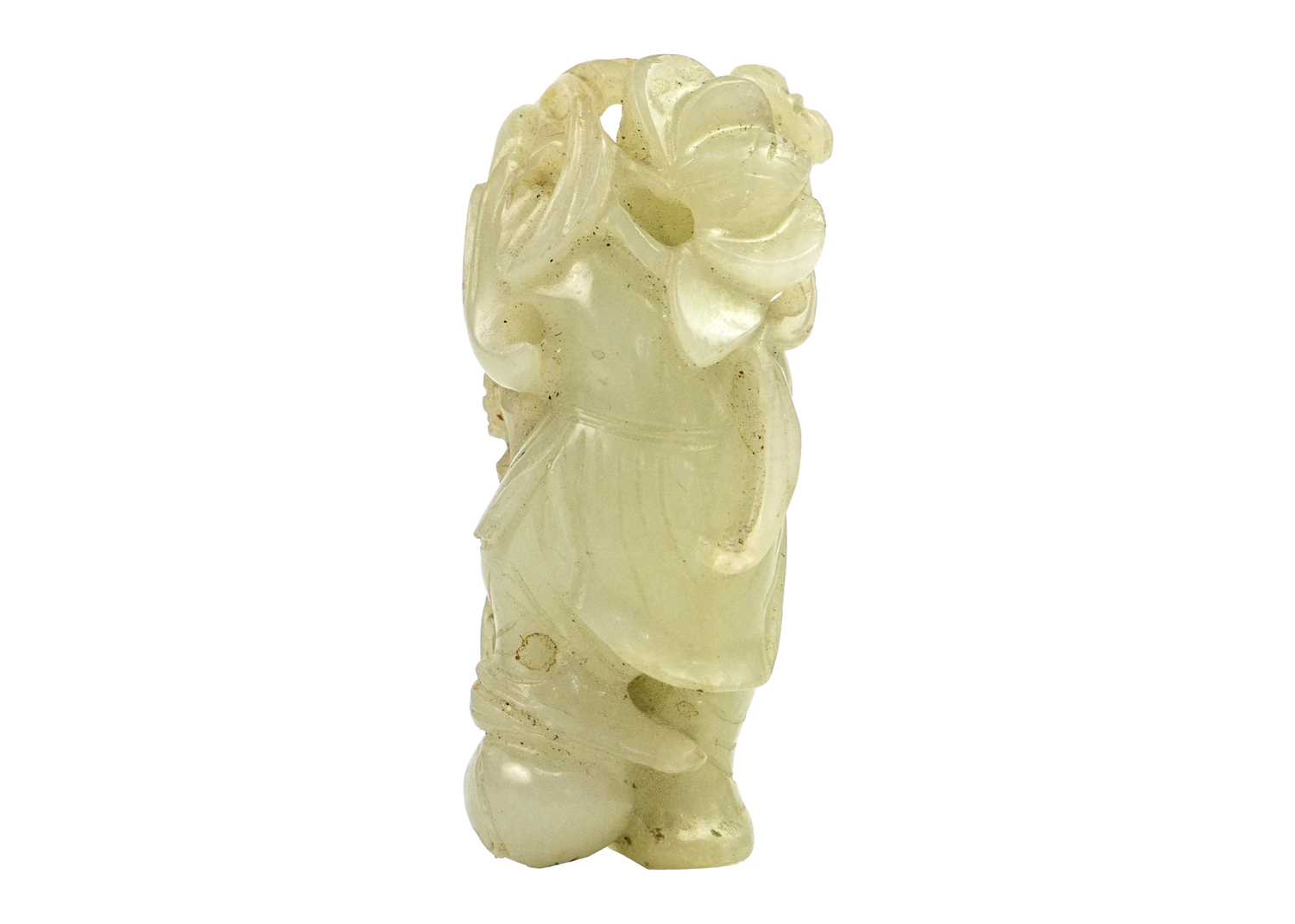 A Chinese carved jade figure of a boy, Qing Dynasty, 19th century, - Image 3 of 9